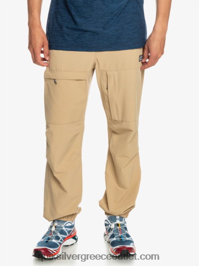 παντελόνι cargo με θαλάσσιο κρεβάτι Quiksilver άνδρες 66LP841846 ταννίνη