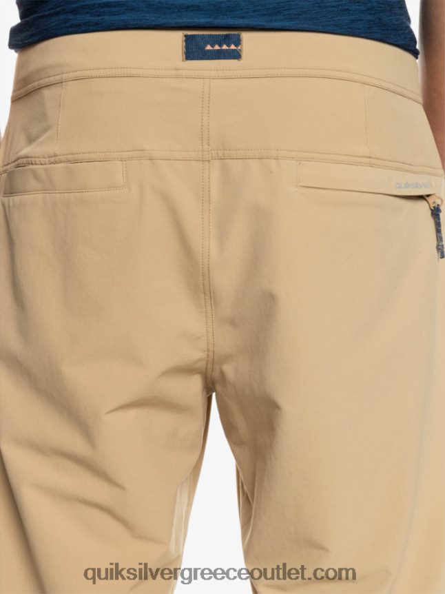 παντελόνι cargo με θαλάσσιο κρεβάτι Quiksilver άνδρες 66LP841846 ταννίνη