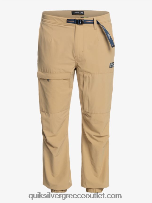 παντελόνι cargo με θαλάσσιο κρεβάτι Quiksilver άνδρες 66LP841846 ταννίνη