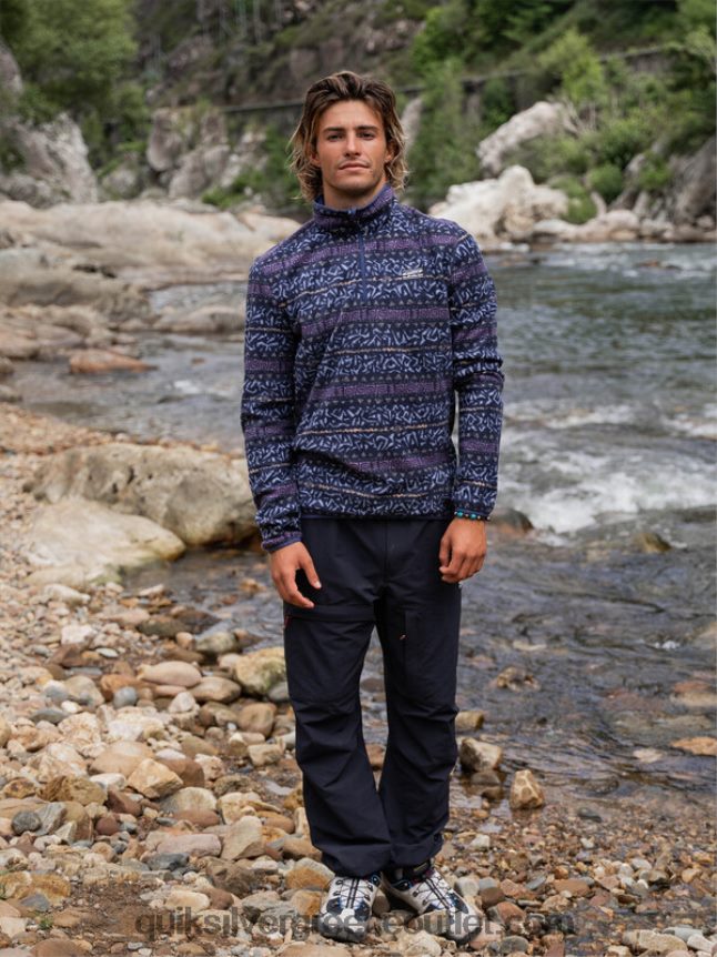 παντελόνι cargo με θαλάσσιο κρεβάτι Quiksilver άνδρες 66LP841847 μαύρος