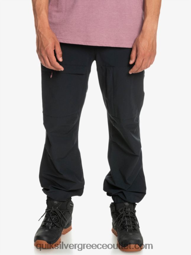 παντελόνι cargo με θαλάσσιο κρεβάτι Quiksilver άνδρες 66LP841847 μαύρος