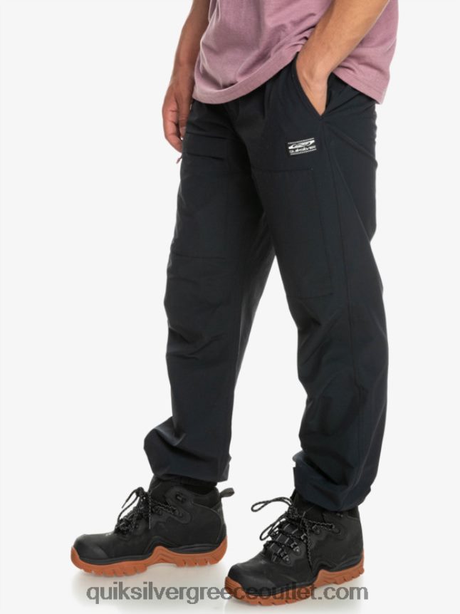 παντελόνι cargo με θαλάσσιο κρεβάτι Quiksilver άνδρες 66LP841847 μαύρος