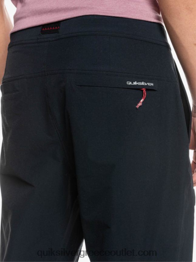 παντελόνι cargo με θαλάσσιο κρεβάτι Quiksilver άνδρες 66LP841847 μαύρος