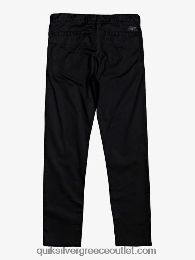 καθημερινό παντελόνι chino τσέπης Quiksilver άνδρες 66LP841160 μαύρος