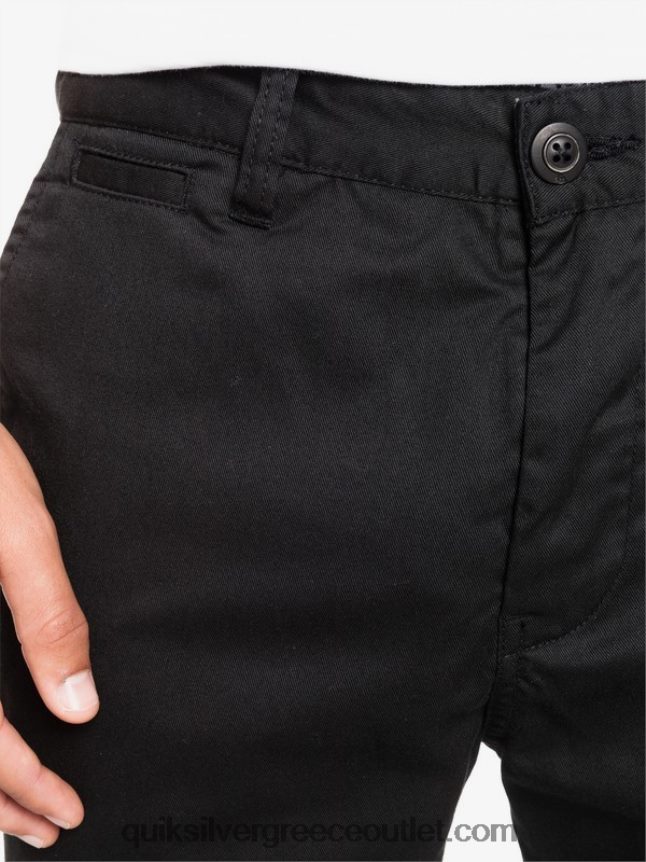 καθημερινό παντελόνι chino τσέπης Quiksilver άνδρες 66LP841160 μαύρος