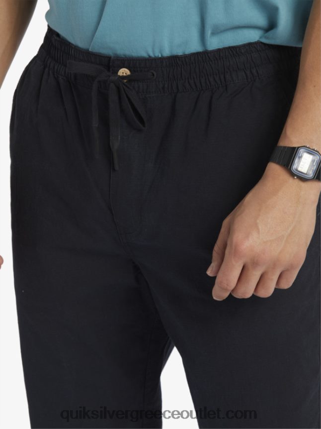 waterman after surf παντελόνι Quiksilver άνδρες 66LP84791 μαύρος