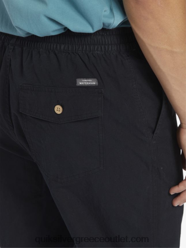 waterman after surf παντελόνι Quiksilver άνδρες 66LP84791 μαύρος