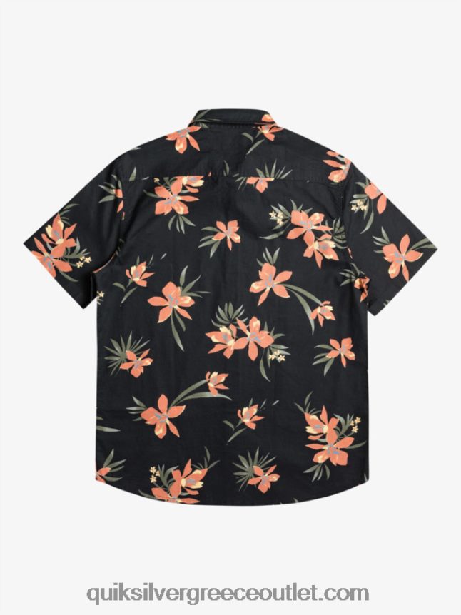 πουκάμισο με κοντό μανίκι Quiksilver άνδρες 66LP841087 μαύρο holidized