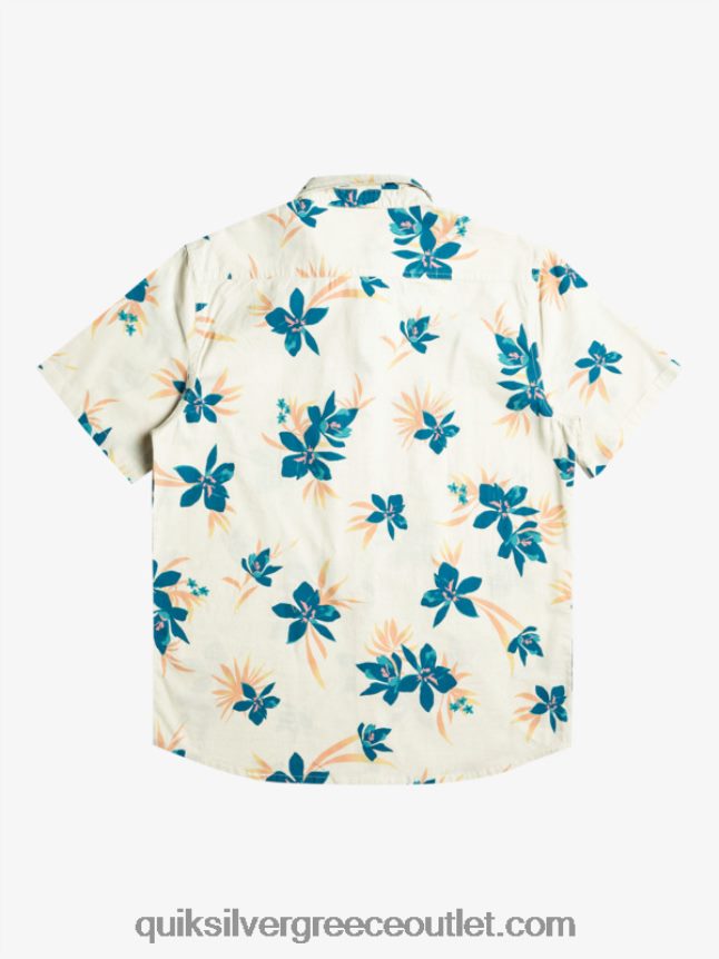 πουκάμισο με κοντό μανίκι Quiksilver άνδρες 66LP841088 σημύδα holidazed