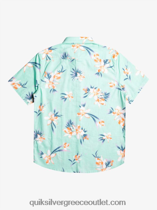 πουκάμισο με κοντό μανίκι Quiksilver άνδρες 66LP841089 γυαλί παραλίας holidazed