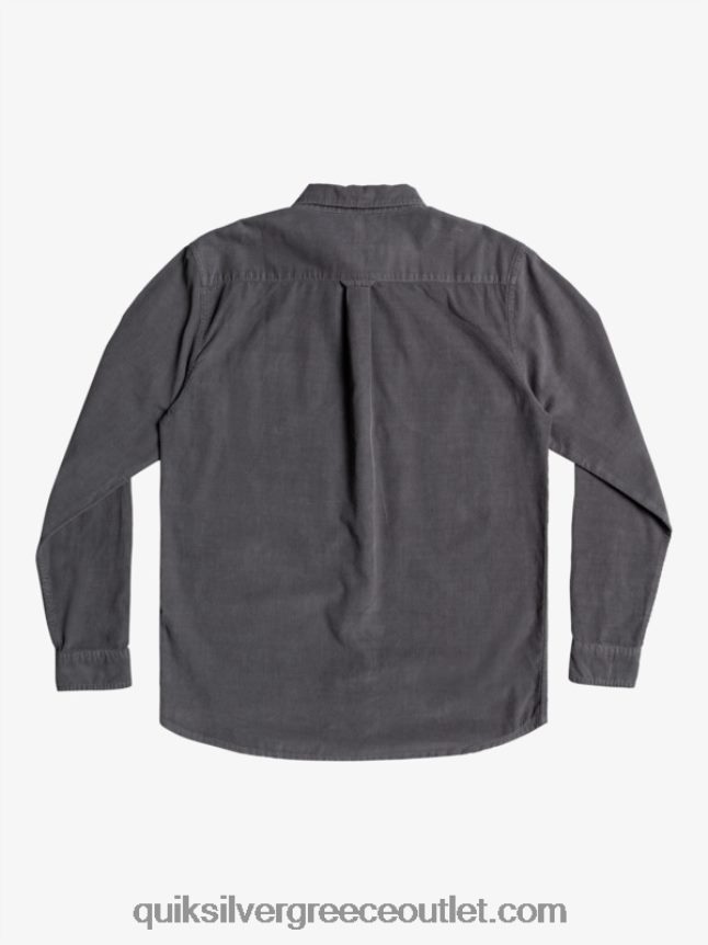 μακρυμάνικο πουκάμισο καπνού Quiksilver άνδρες 66LP841223 σιδερένια πύλη