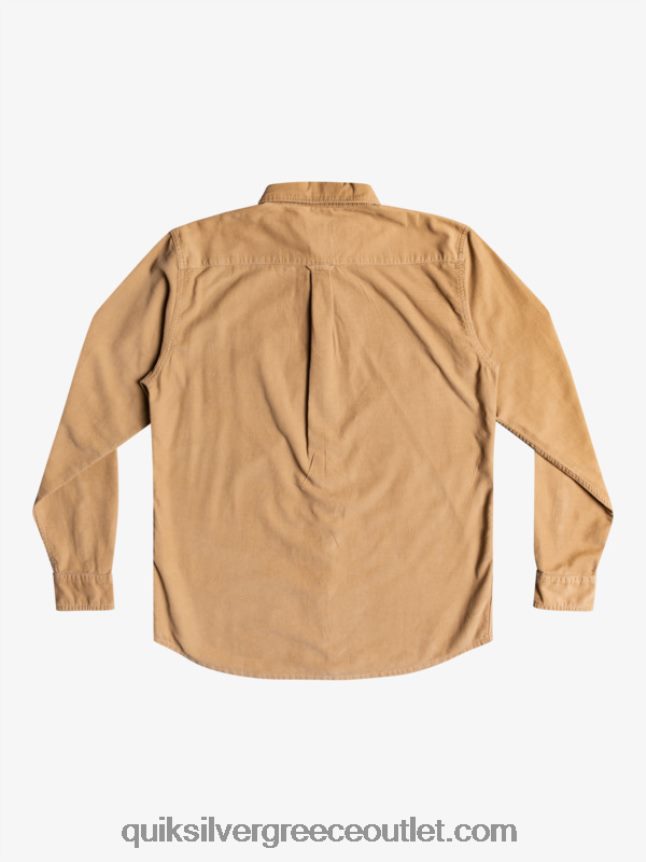 μακρυμάνικο πουκάμισο καπνού Quiksilver άνδρες 66LP841224 ταννίνη