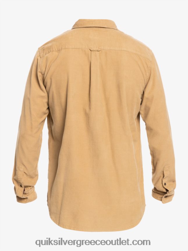 μακρυμάνικο πουκάμισο καπνού Quiksilver άνδρες 66LP841224 ταννίνη