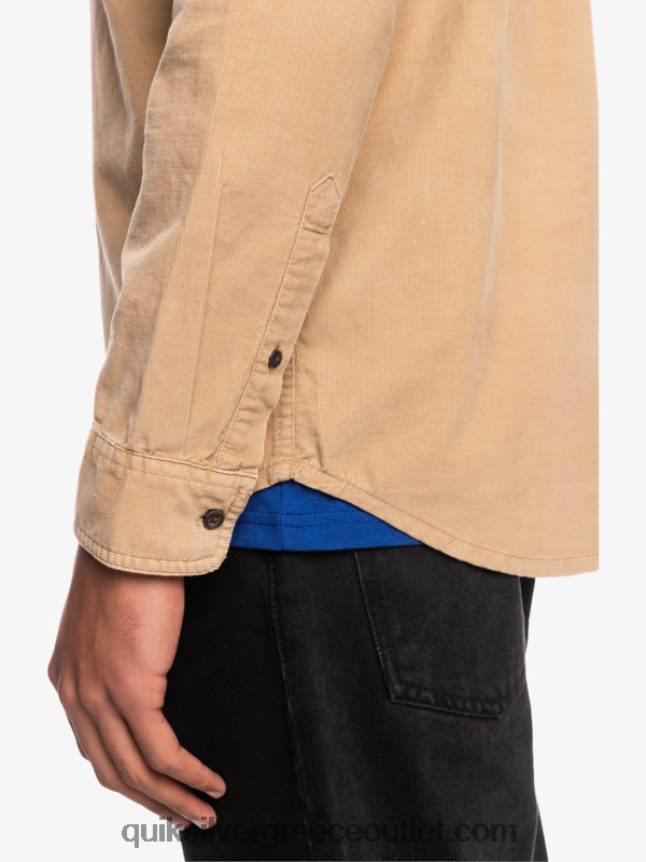 μακρυμάνικο πουκάμισο καπνού Quiksilver άνδρες 66LP841224 ταννίνη