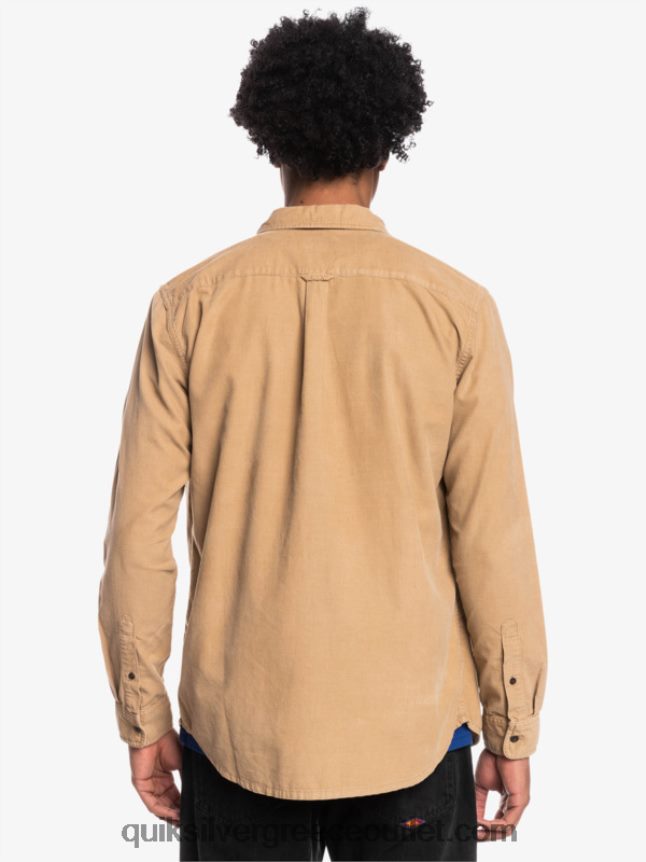 μακρυμάνικο πουκάμισο καπνού Quiksilver άνδρες 66LP841224 ταννίνη