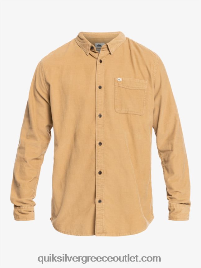 μακρυμάνικο πουκάμισο καπνού Quiksilver άνδρες 66LP841224 ταννίνη