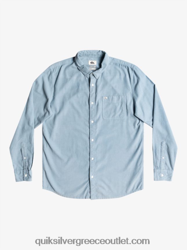 μακρυμάνικο πουκάμισο καπνού Quiksilver άνδρες 66LP841225 ashley blue