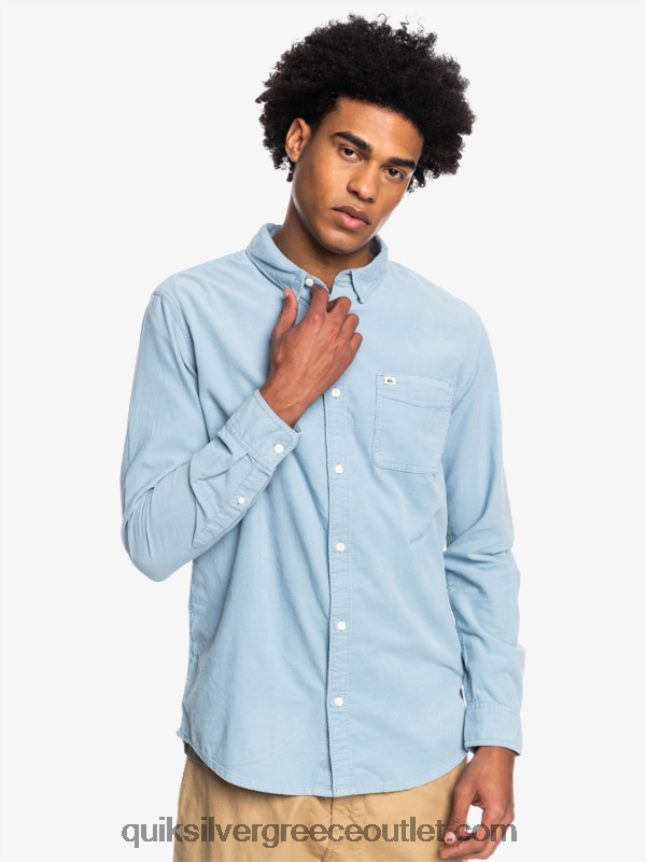 μακρυμάνικο πουκάμισο καπνού Quiksilver άνδρες 66LP841225 ashley blue