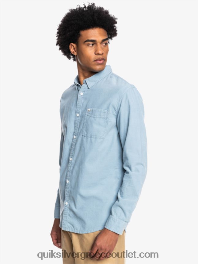 μακρυμάνικο πουκάμισο καπνού Quiksilver άνδρες 66LP841225 ashley blue