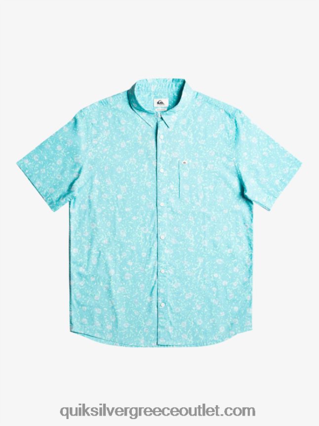 μαλακό κοντομάνικο πουκάμισο Quiksilver άνδρες 66LP841230 γαλάζιο του ουρανού ώριμο fuzz