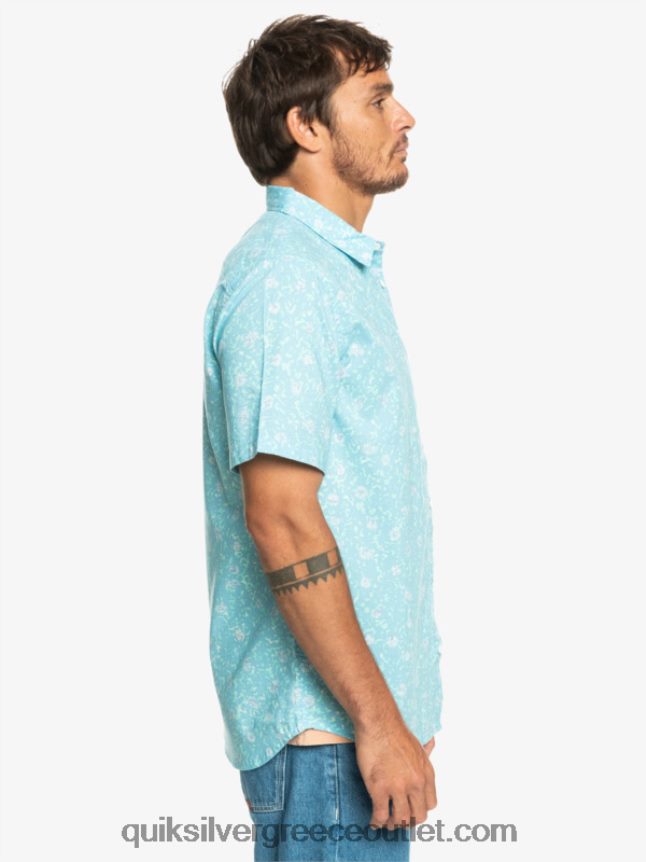 μαλακό κοντομάνικο πουκάμισο Quiksilver άνδρες 66LP841230 γαλάζιο του ουρανού ώριμο fuzz