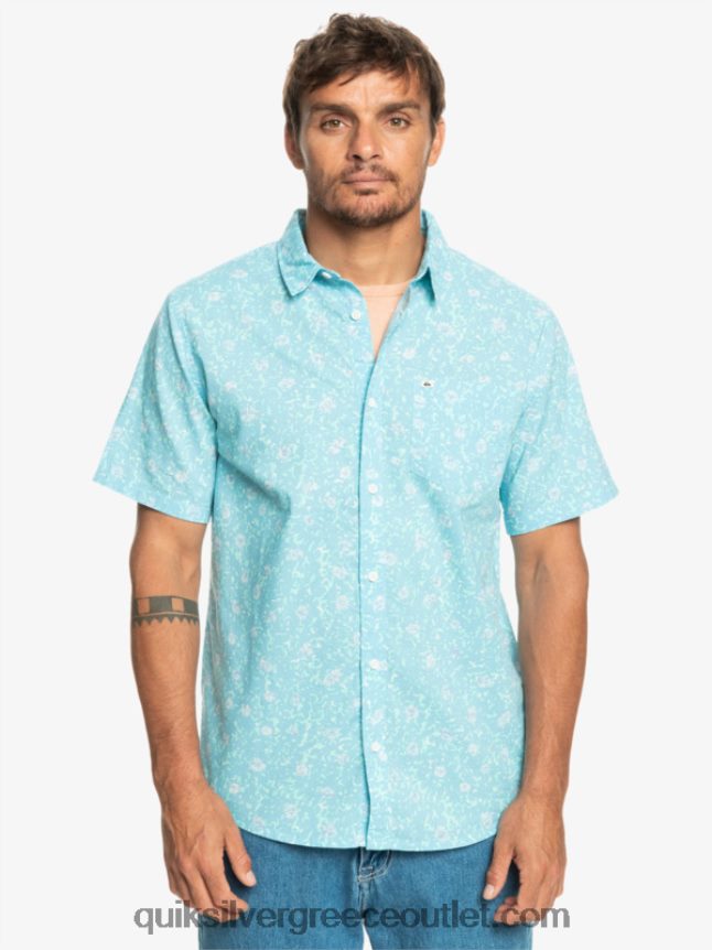 μαλακό κοντομάνικο πουκάμισο Quiksilver άνδρες 66LP841230 γαλάζιο του ουρανού ώριμο fuzz