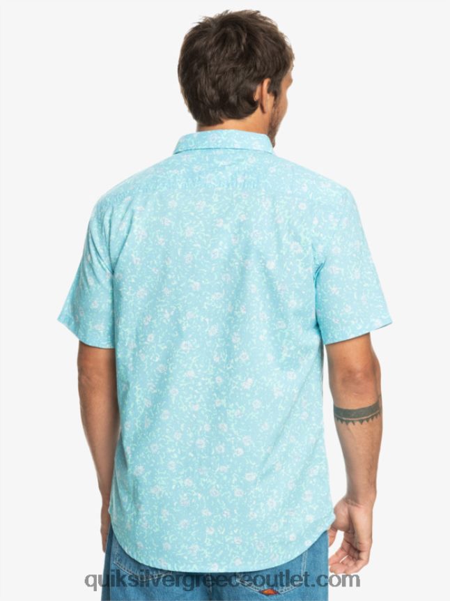 μαλακό κοντομάνικο πουκάμισο Quiksilver άνδρες 66LP841230 γαλάζιο του ουρανού ώριμο fuzz
