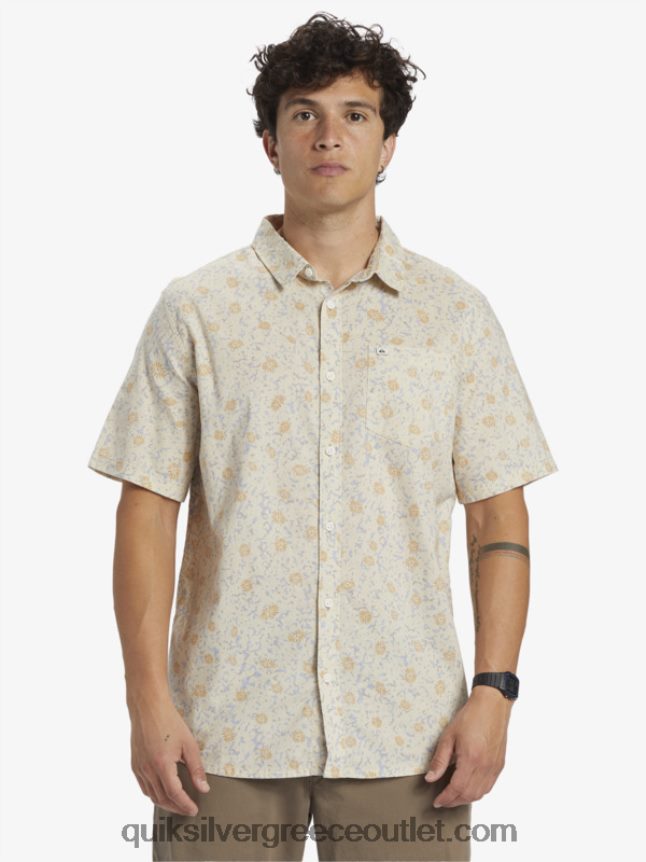 μαλακό κοντομάνικο πουκάμισο Quiksilver άνδρες 66LP841232 σημύδα ώριμος fuzz