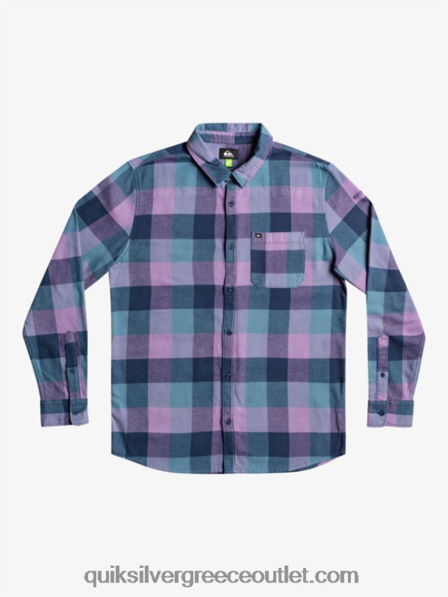 μακρυμάνικο πουκάμισο φανέλας Quiksilver άνδρες 66LP841572 διακριτικά μπλε μητρική μύγα