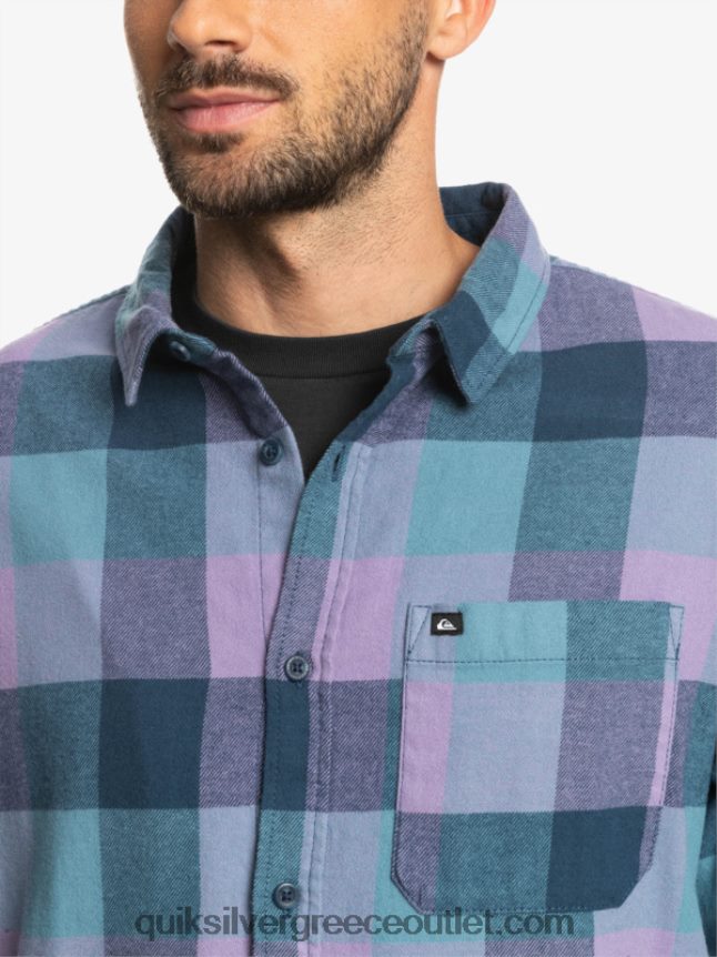 μακρυμάνικο πουκάμισο φανέλας Quiksilver άνδρες 66LP841572 διακριτικά μπλε μητρική μύγα