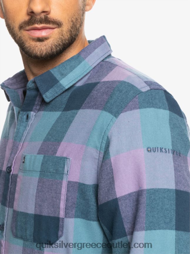 μακρυμάνικο πουκάμισο φανέλας Quiksilver άνδρες 66LP841572 διακριτικά μπλε μητρική μύγα