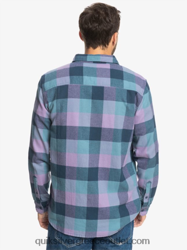μακρυμάνικο πουκάμισο φανέλας Quiksilver άνδρες 66LP841572 διακριτικά μπλε μητρική μύγα