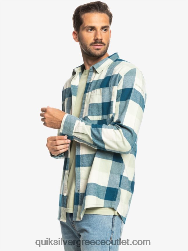 μακρυμάνικο πουκάμισο φανέλας Quiksilver άνδρες 66LP841573 φασκόμηλο της ερήμου
