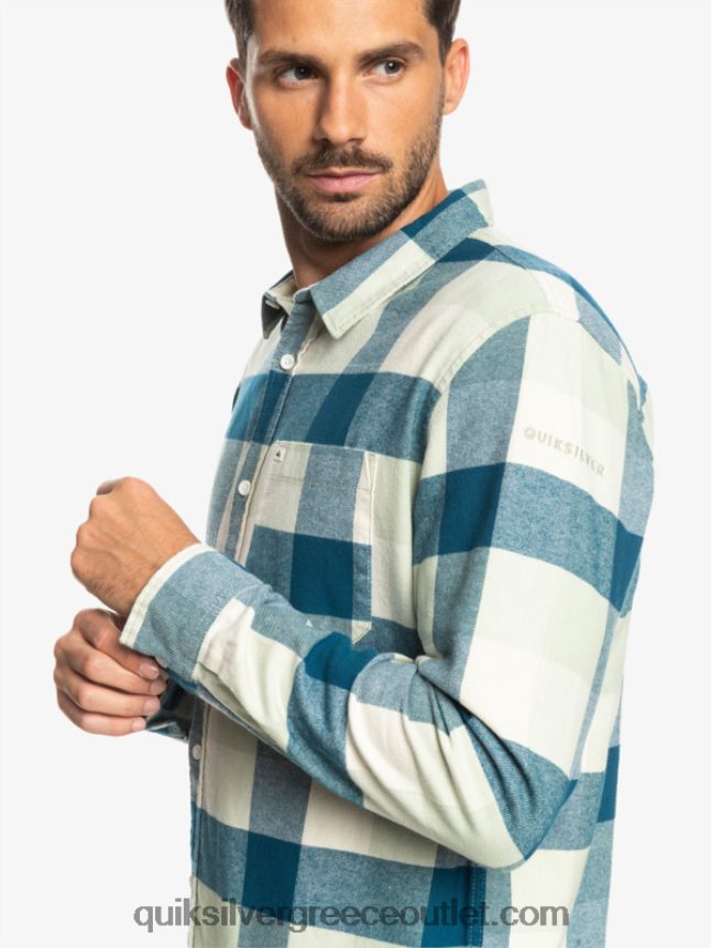 μακρυμάνικο πουκάμισο φανέλας Quiksilver άνδρες 66LP841573 φασκόμηλο της ερήμου