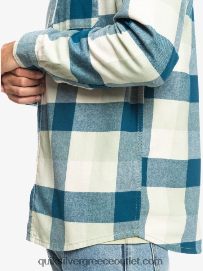μακρυμάνικο πουκάμισο φανέλας Quiksilver άνδρες 66LP841573 φασκόμηλο της ερήμου