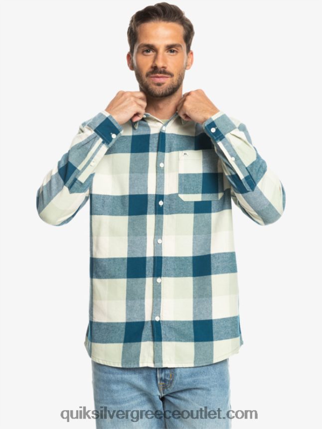 μακρυμάνικο πουκάμισο φανέλας Quiksilver άνδρες 66LP841573 φασκόμηλο της ερήμου