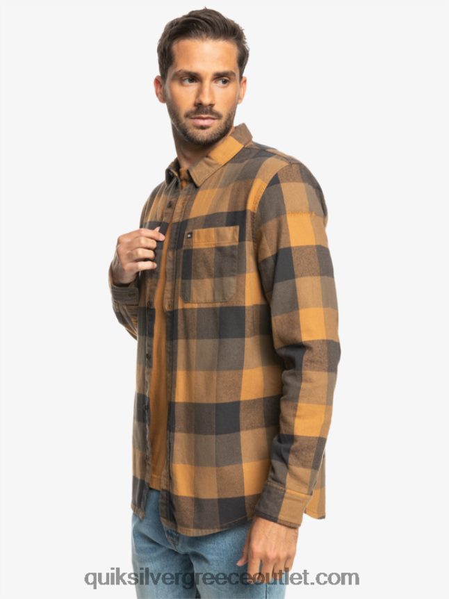 μακρυμάνικο πουκάμισο φανέλας Quiksilver άνδρες 66LP841574 μύγα μαύρης ζάχαρης