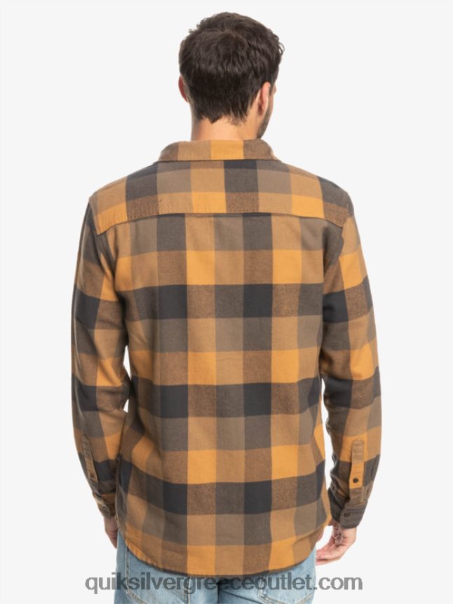 μακρυμάνικο πουκάμισο φανέλας Quiksilver άνδρες 66LP841574 μύγα μαύρης ζάχαρης