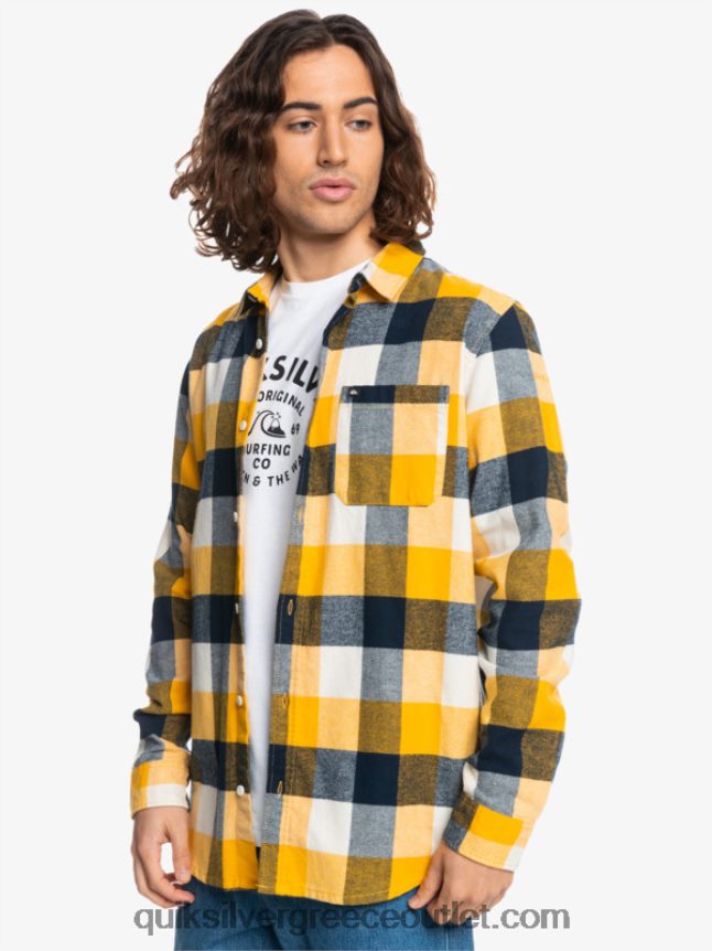 μακρυμάνικο πουκάμισο φανέλας Quiksilver άνδρες 66LP841575 σημύδα μητρική μύγα 223