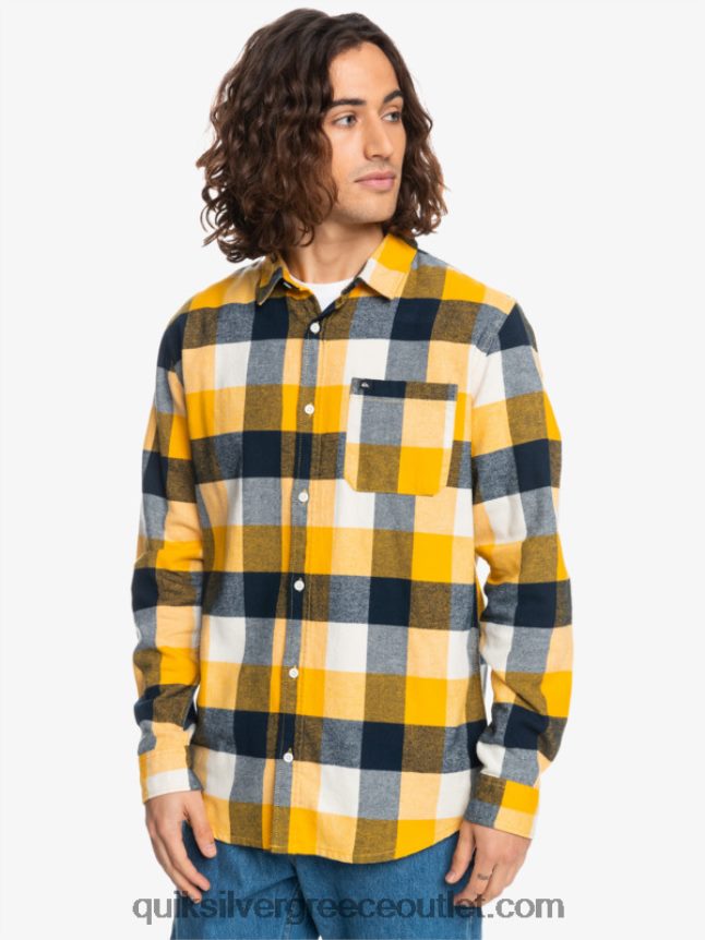 μακρυμάνικο πουκάμισο φανέλας Quiksilver άνδρες 66LP841575 σημύδα μητρική μύγα 223
