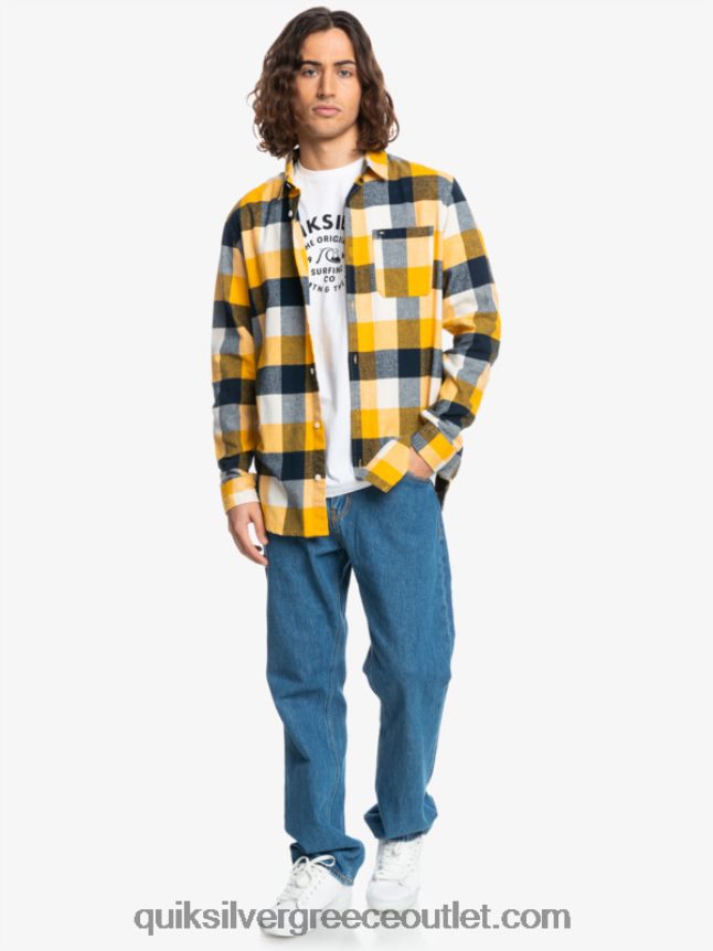 μακρυμάνικο πουκάμισο φανέλας Quiksilver άνδρες 66LP841575 σημύδα μητρική μύγα 223