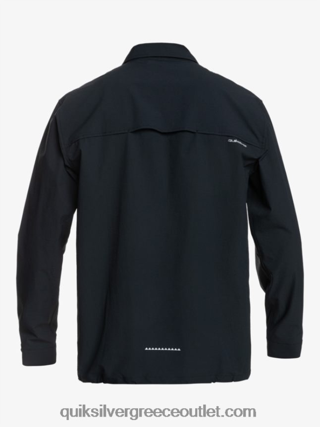 κάτω από τον ουρανό μακρυμάνικο πουκάμισο Quiksilver άνδρες 66LP841717 μαύρος