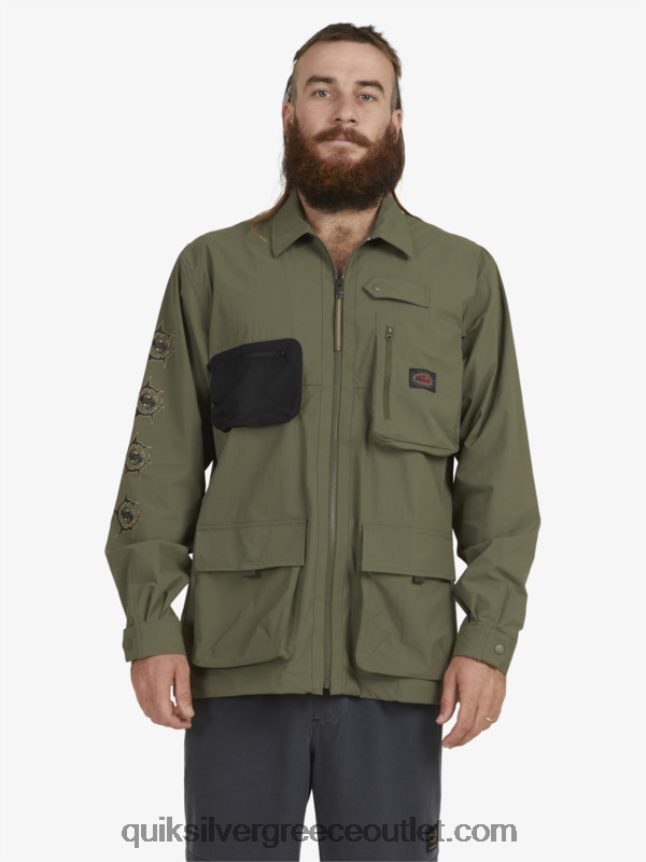 κάτω από τον ουρανό μακρυμάνικο πουκάμισο Quiksilver άνδρες 66LP841718 φύλλο σταφυλιού