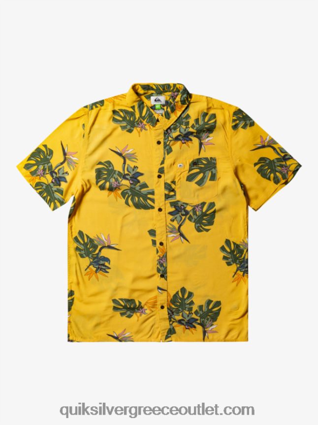 το φλοράλ κοντομάνικο πουκάμισο Quiksilver άνδρες 66LP84651 κρόκος φλοράλ σσ