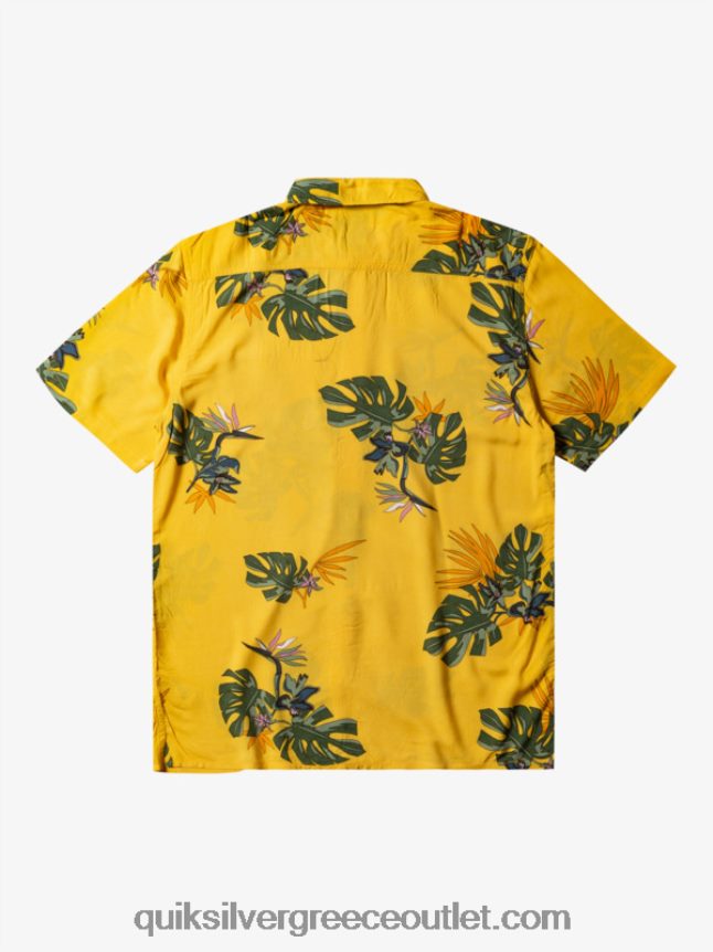 το φλοράλ κοντομάνικο πουκάμισο Quiksilver άνδρες 66LP84651 κρόκος φλοράλ σσ