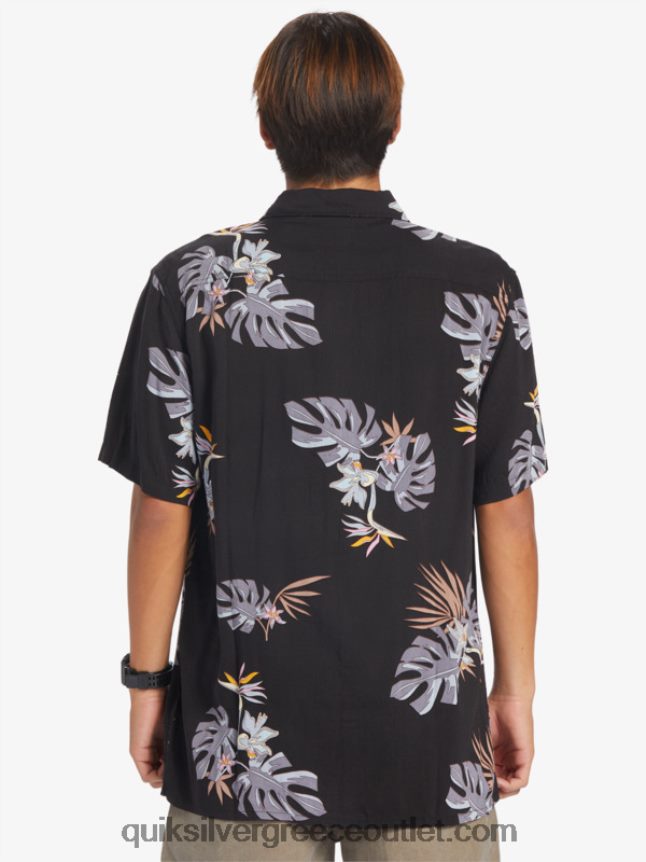 το φλοράλ κοντομάνικο πουκάμισο Quiksilver άνδρες 66LP84651 κρόκος φλοράλ σσ