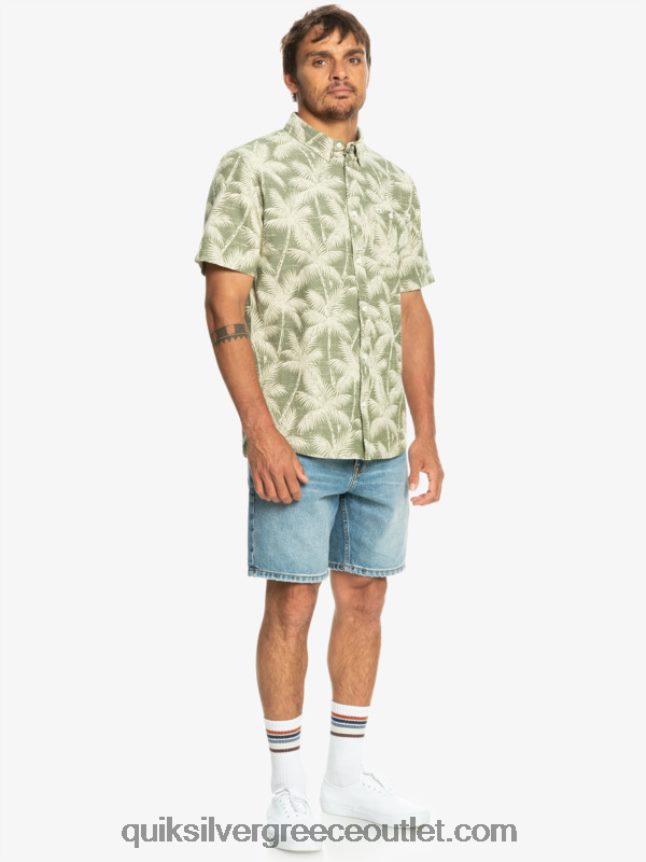 φευγαλέα στιγμή κοντομάνικο πουκάμισο Quiksilver άνδρες 66LP84996 τετράφυλλη φευγαλέα στιγμή