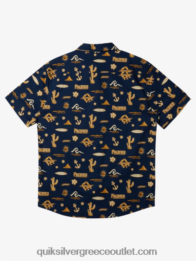 κοντομάνικο μπλουζάκι Quiksilver x Pacifico άνδρες 66LP8415 ναυτικό μπλέιζερ