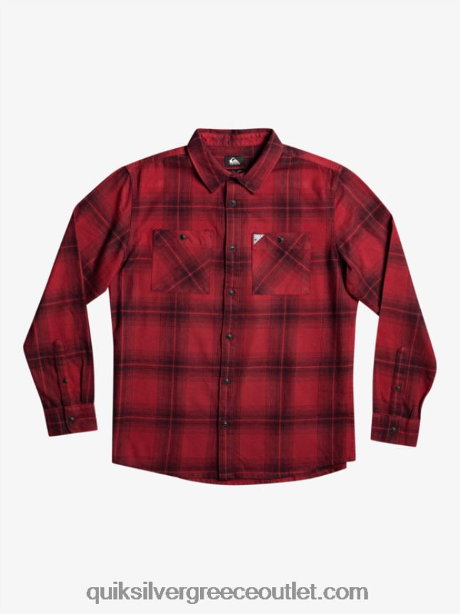 Saturn καρό μακρυμάνικο πουκάμισο Quiksilver άνδρες 66LP841691 ρουμπινί κρασί Κρόνος