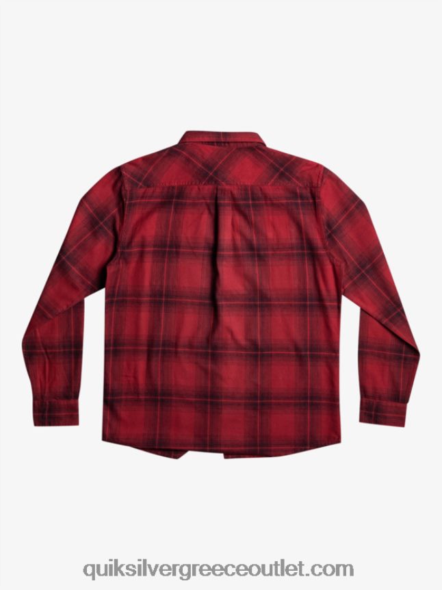 Saturn καρό μακρυμάνικο πουκάμισο Quiksilver άνδρες 66LP841691 ρουμπινί κρασί Κρόνος